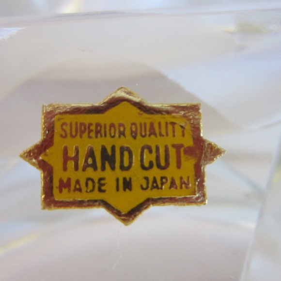 Superior Quality Hand Cut Crystal Candle Holder & Bowl Made In Japan New - Picture 2 of 6